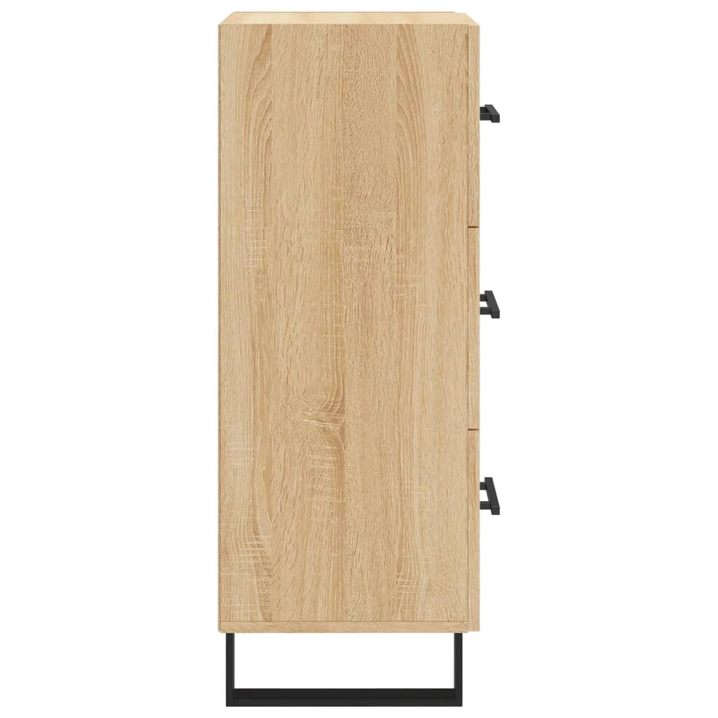 Buffet credenza cassettiera armadio mobile contenitore organizer cucina soggiorno rovere Sonoma 34,5 x 34 x 90 cm legno ingegnerizzato marrone 02_0031531