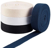 Nastro di tessuto pesante a singolo filo 18,3 m - Lint di cotone - Nastro per cucito - Cotone poli - Artigianato DIY - 4 rotoli in 4 colori