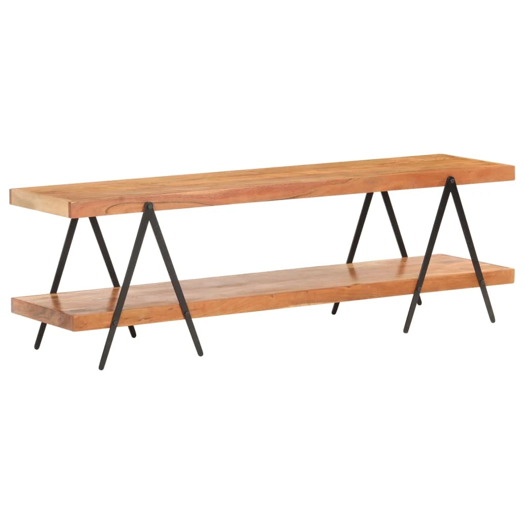 Mobile TV multimediale scaffale TV credenza mobile TV sala da pranzo soggiorno camera da letto 160 x 40 x 50 cm legno massello di acacia marrone 02_0026075