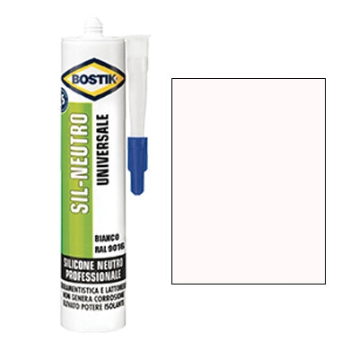 SILICONE NEUTRO SIL BOSTIK - BIANCO RAL 9016 ML 300- 2 pezzi