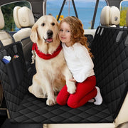 Autodeken per sedile posteriore per cane, protezione per sedile posteriore, protezione per lato del cane e finestrino di visuale, impermeabile, autodeken per cane con superficie antiscivolo, dimensioni 137 x 147 cm