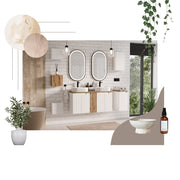 Set mobili bagno 60 cm con lavabo da appoggio Nova White 60 x 1401 x 1401 cm