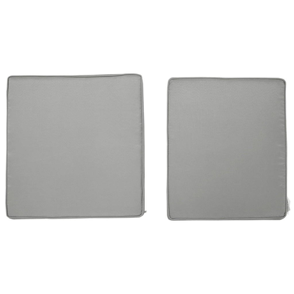 Cuscini 2 Pezzi per Sedie ¨C zephmum ¨C 56x52x7 cm Grigio Chiaro Tessuto Imbottito