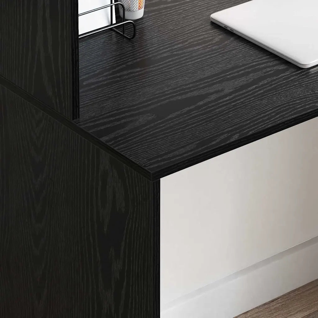 Scrivania Rovere Nero 102 x 50 x 124 cm Legno multistrato 869355