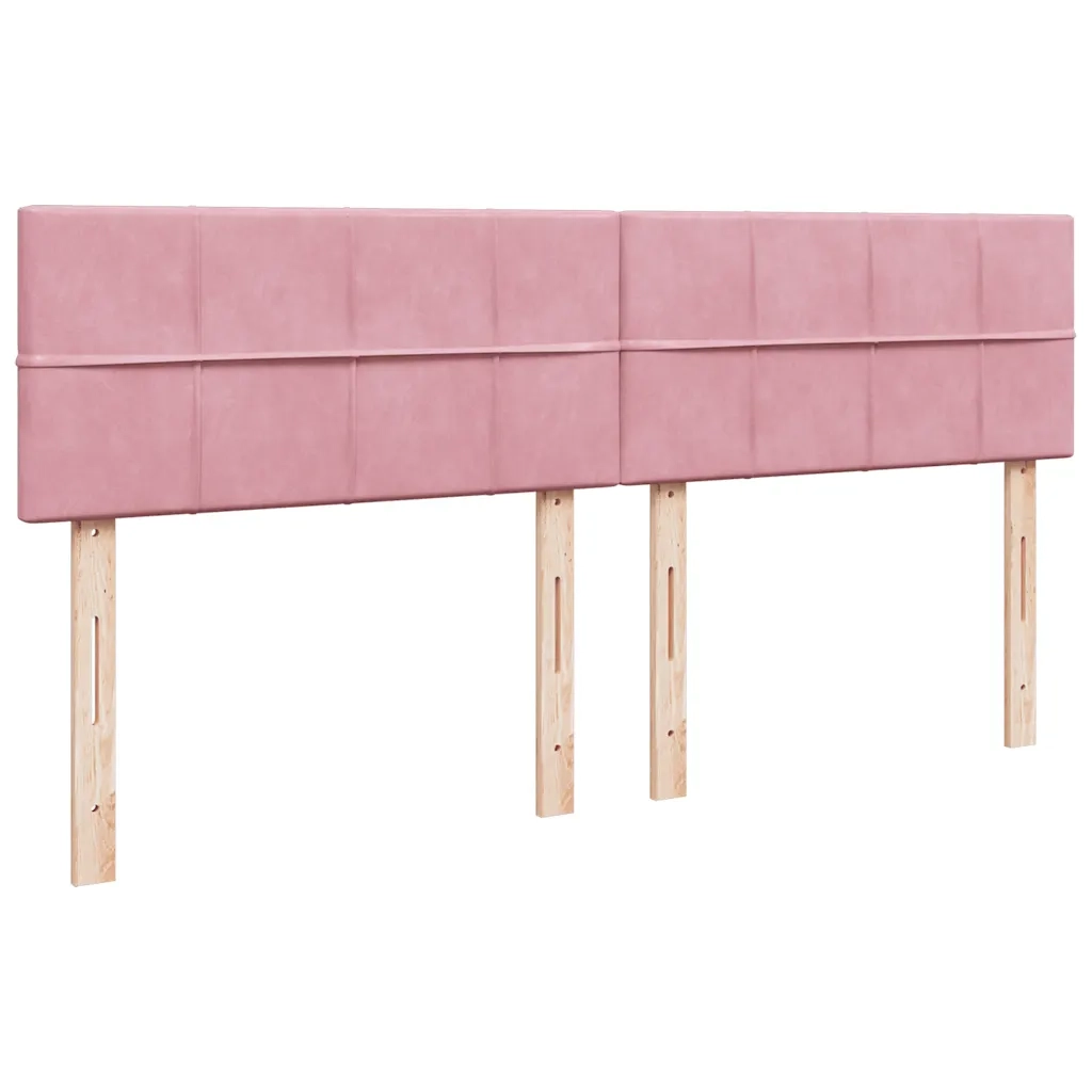 Giroletto a Molle con Materasso Rosa 180x200 cm in Velluto