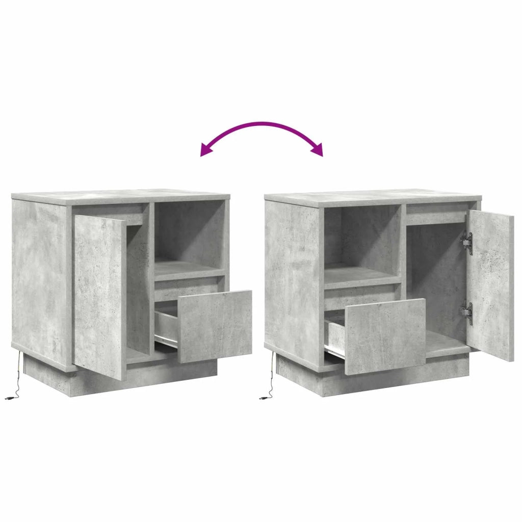 Armadio da Notte 2 pcs Grigio cemento 50 x 34,5 x 50 cm. 869585