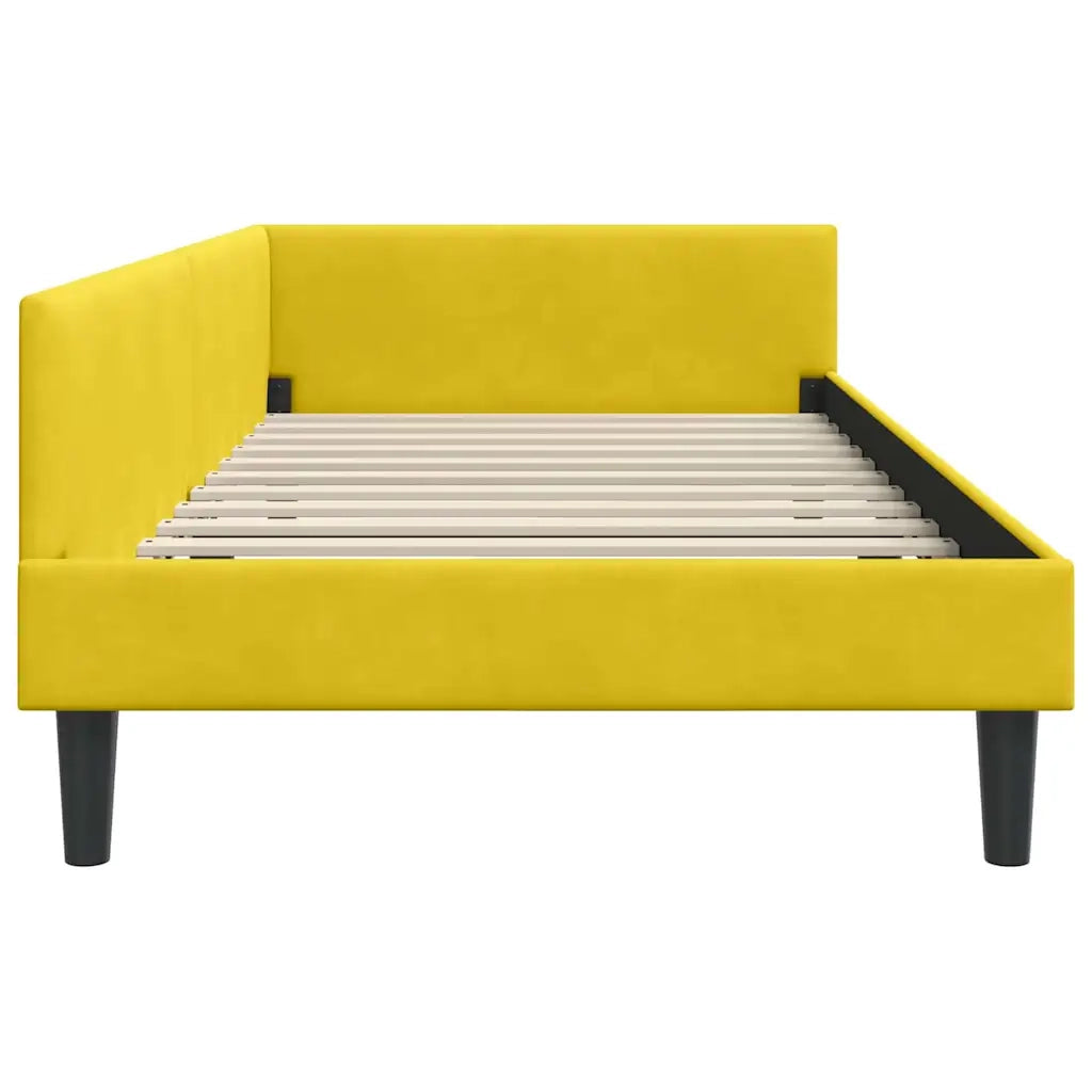 vidaXL Struttura del letto ad angolo con testiera Giallo 90 x 190 cm