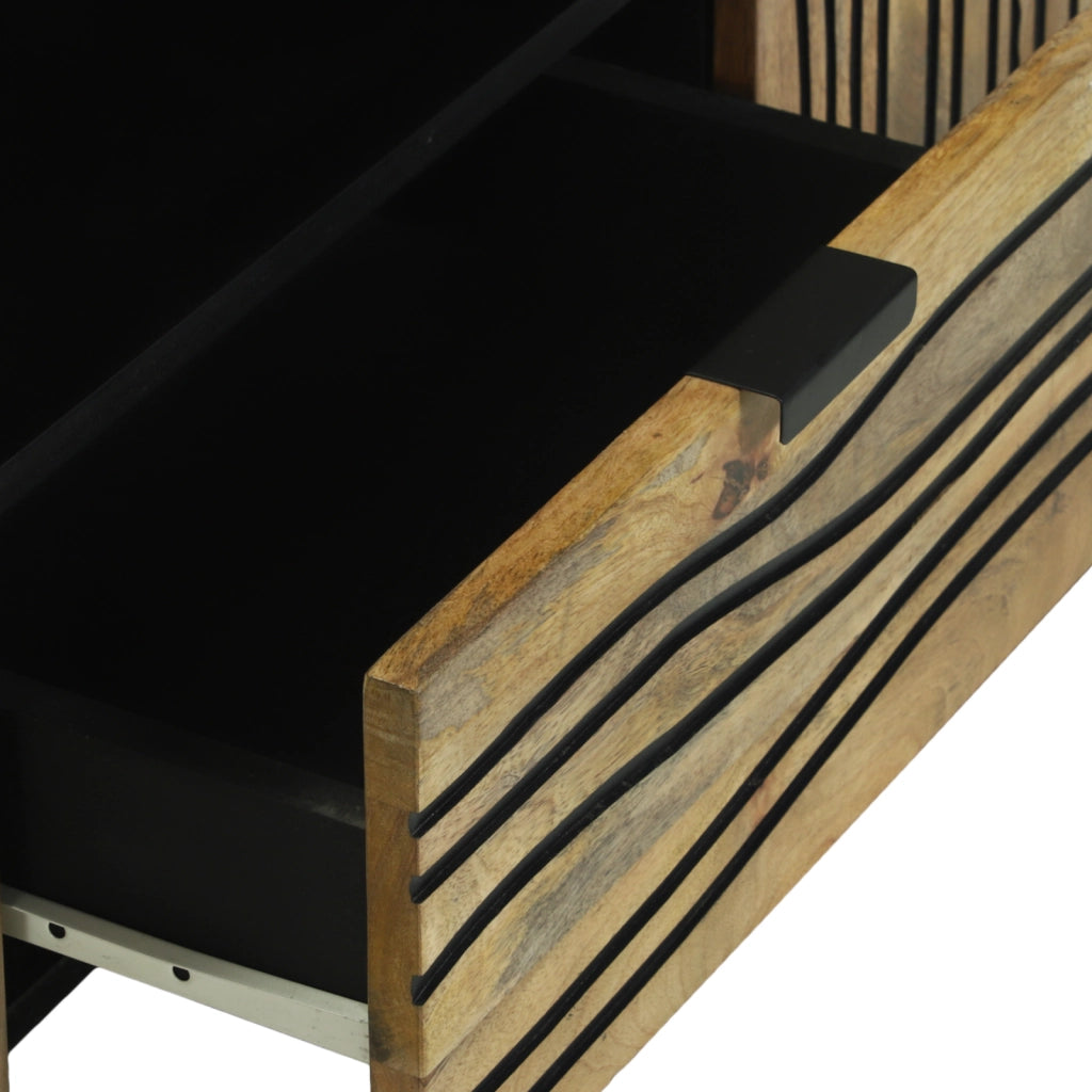 Mobile TV 105x33.5x46 cm Legno Massello di Mango