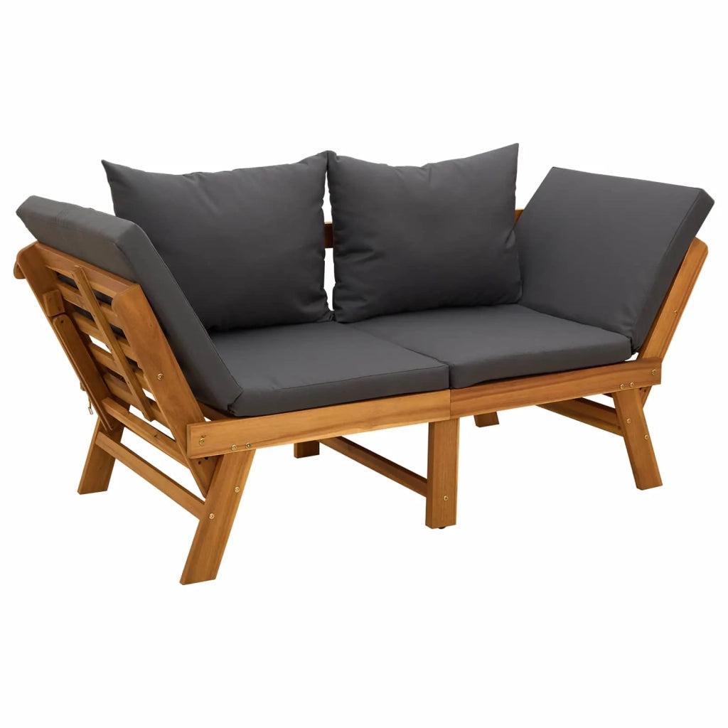 Panchina da giardino 3 in 1 con cuscini Naturale 42027060