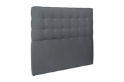Testiera in tessuto velluto grigio antracite imbottita L140 cm