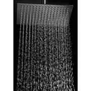 Trade Shop - Soffione Acciaio Doccia Quadrato 20x20cm  Bagno Effetto Pioggia Sottile Cromato -