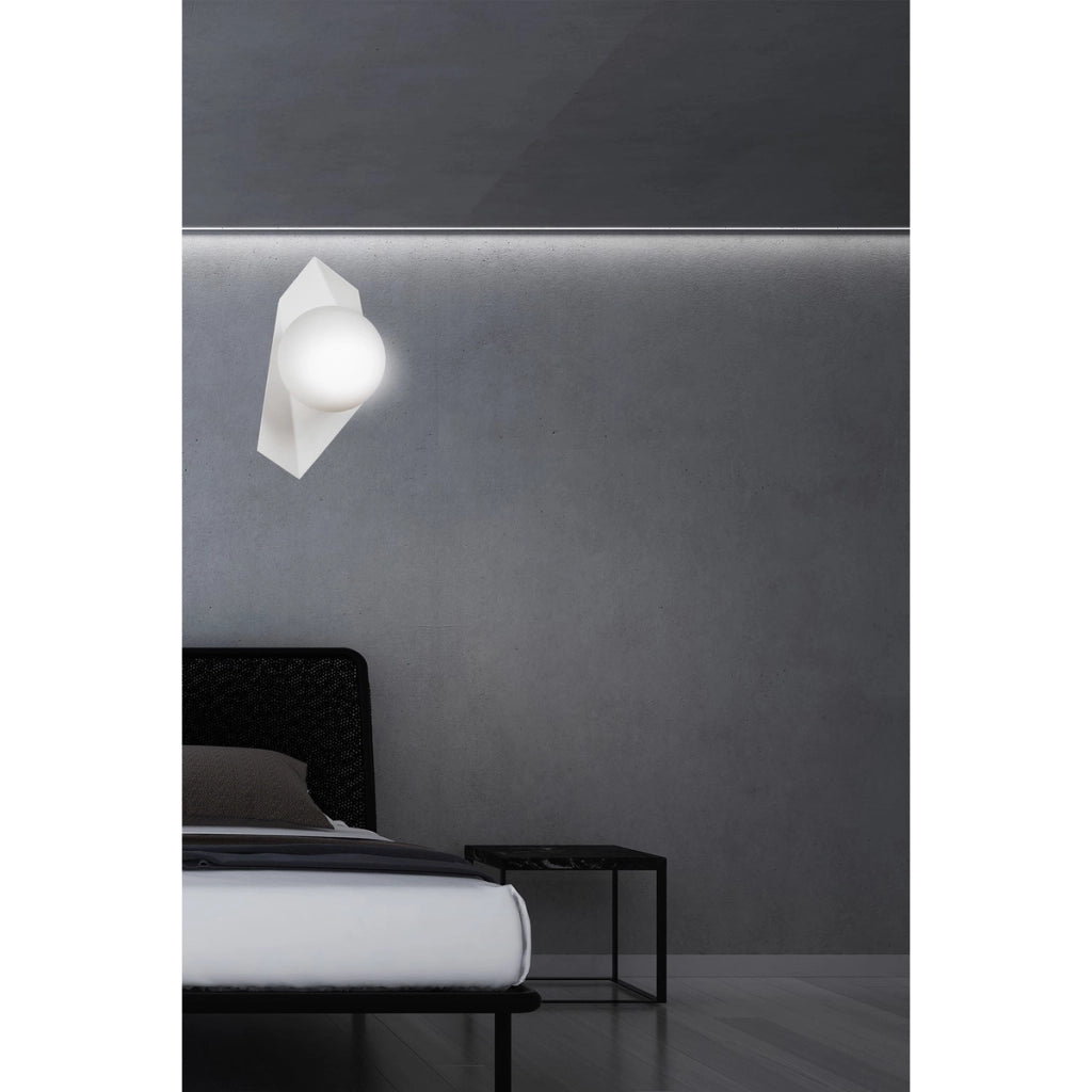 Lampada da parete Drifton in acciaio bianco opaco