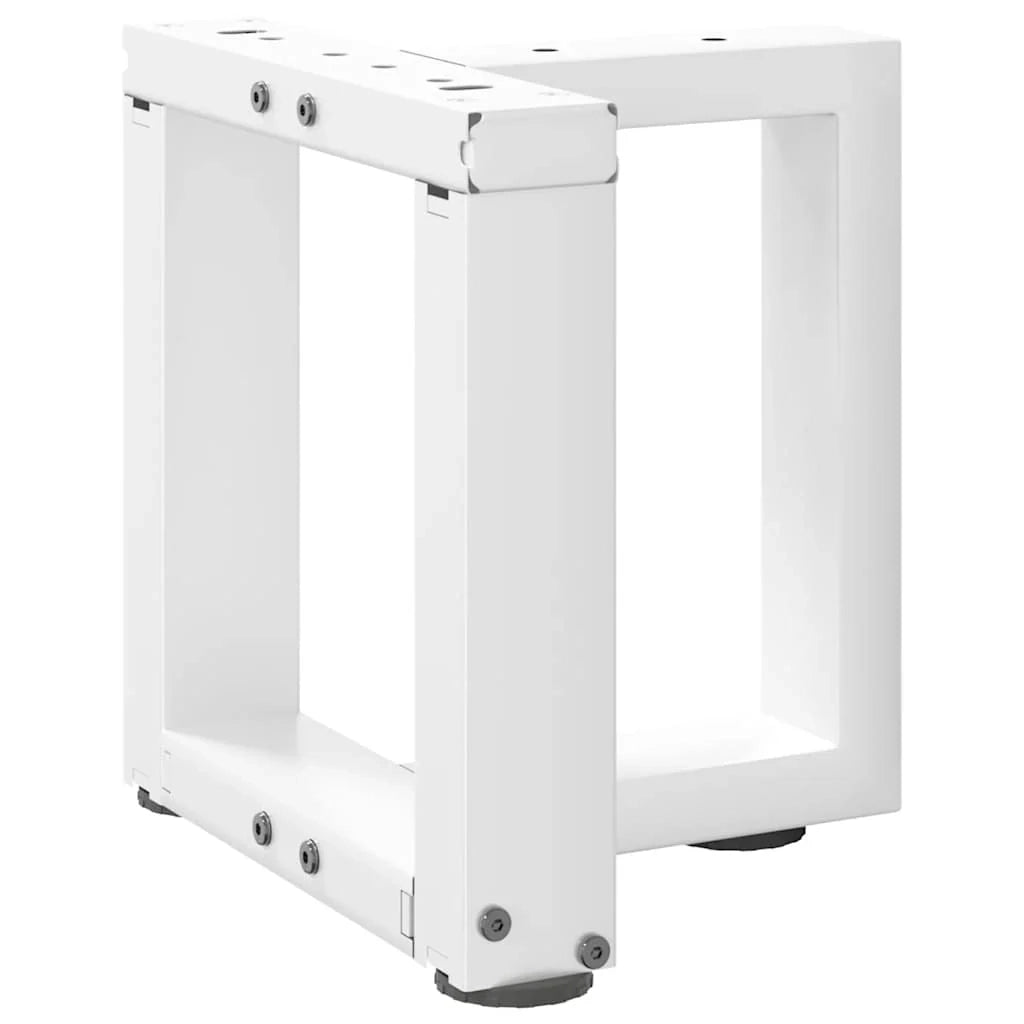 Set di 2 gambe regolabili a T per tavoli moderni 30 x 25 x 30 cm in acciaio bianco 02_0057271