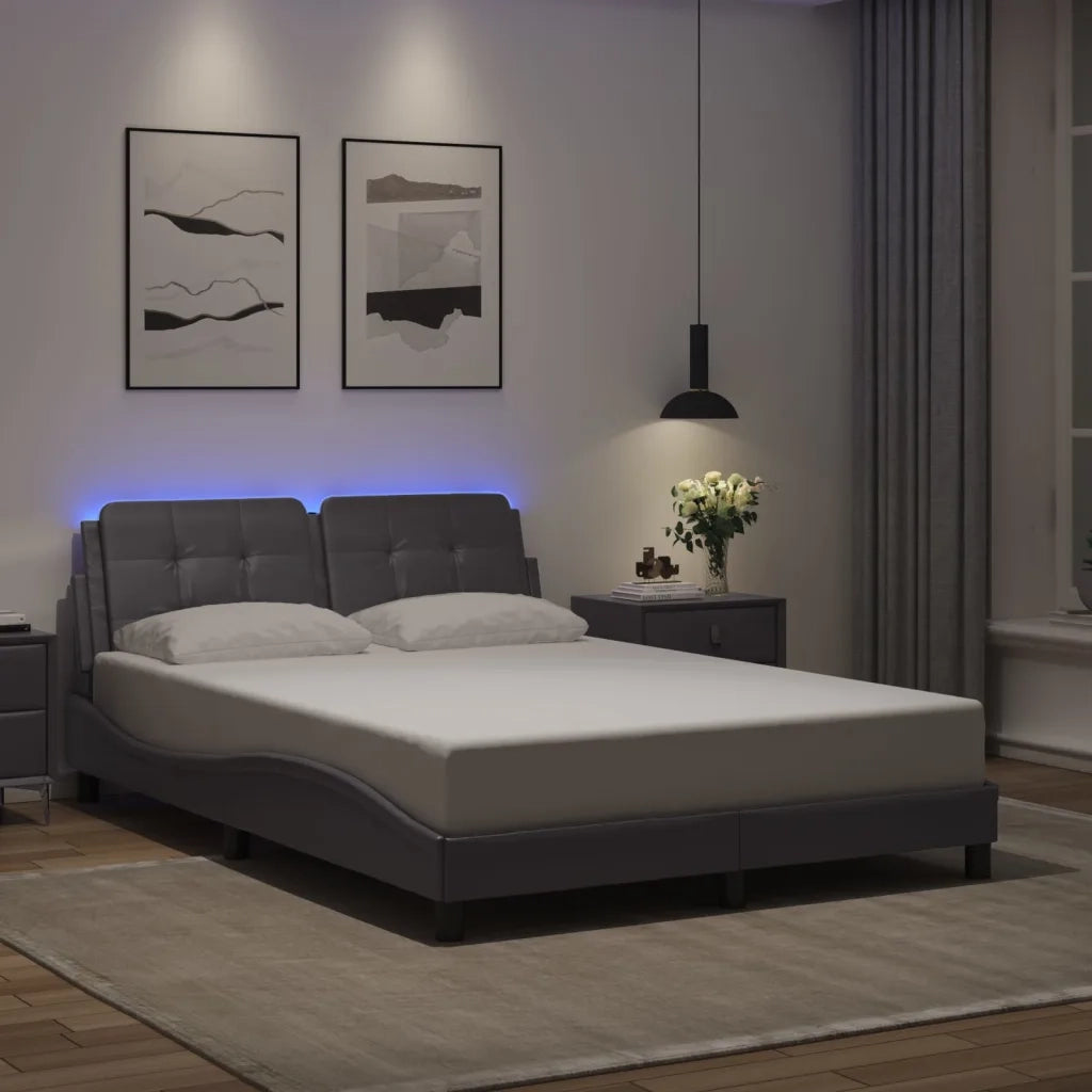 Giroletto con LED senza Materasso Zadar Grigio 140x190 cm 3214106