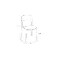 PAZZO DESIGN Sedia Luana set da 4 sedie Grigio in Polipropilene