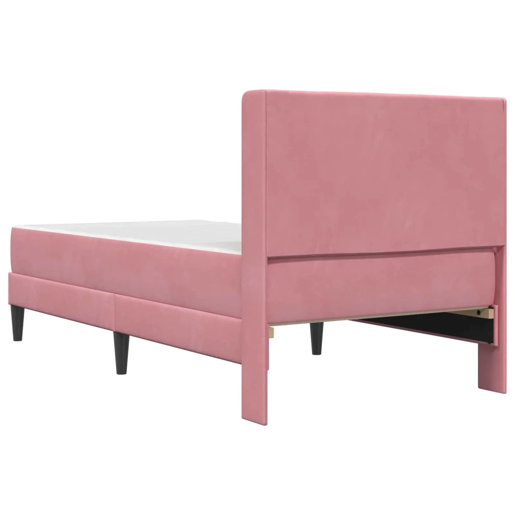 Struttura letto con materasso Rosa 90 x 190 cm Velluto 3414834