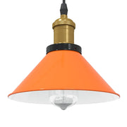 vidaXL Lampada Sospensione Regolabile E27 Arancio Lucido Ø22cm Metallo