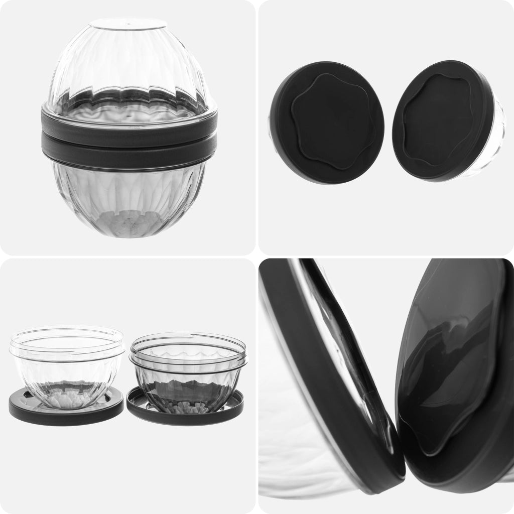 Contenitore KADAX per muesli, yogurt, frutta, insalata, fiocchi d'avena 700 ml, portapranzo 2 in 1