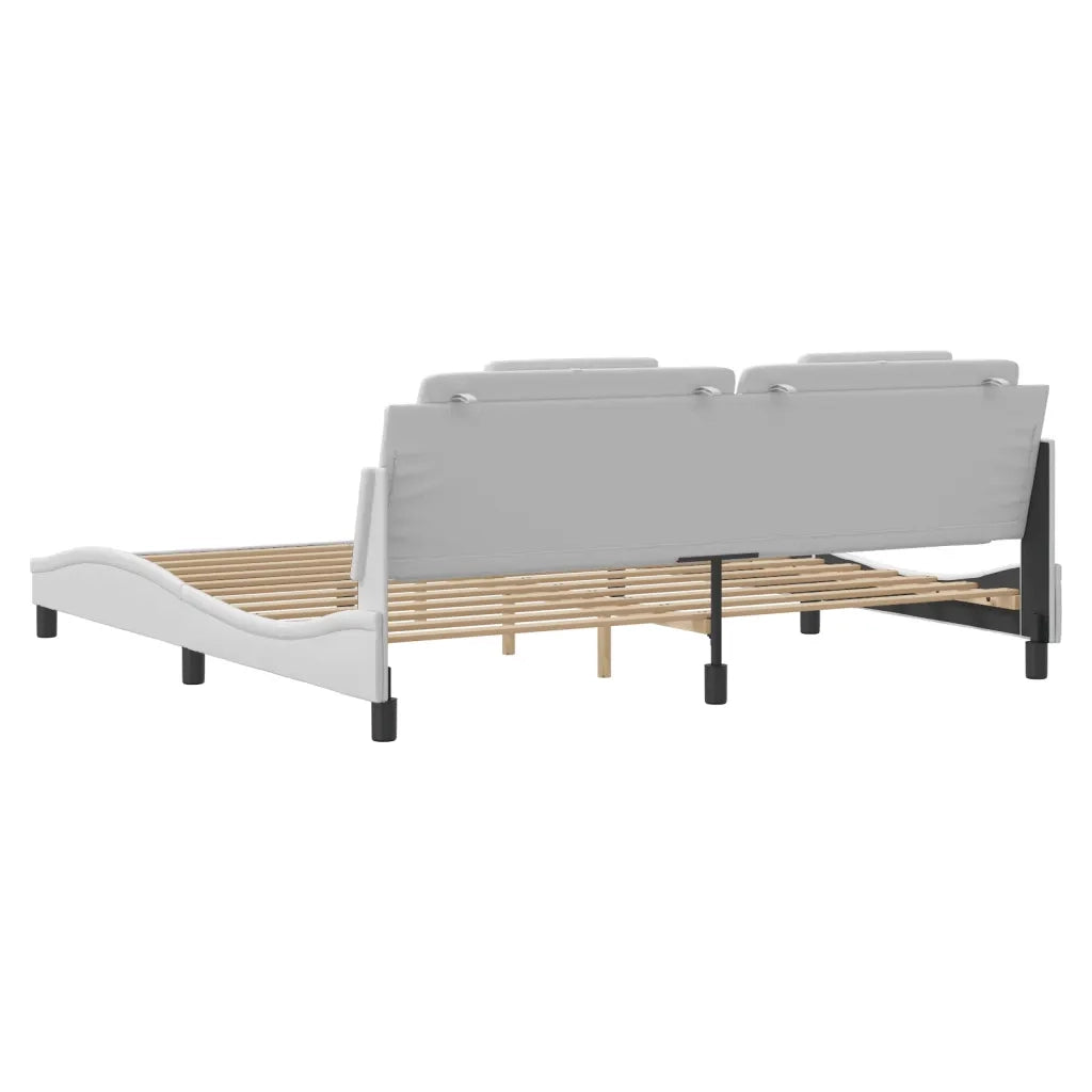 Giroletto Viana con LED senza Materasso Bianco 200x200 cm 3214044