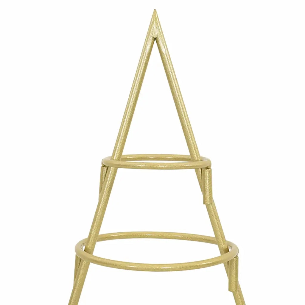 Albero di Natale | Decorazioni natalizie in metallo con supporto Oro 125 cm