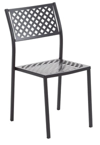 Set 2 Sedie da Giardino 46x58x84 cm in Acciaio RD Italia Lola Antracite