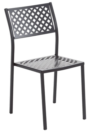 Set 2 Sedie da Giardino 46x58x84 cm in Acciaio RD Italia Lola Antracite