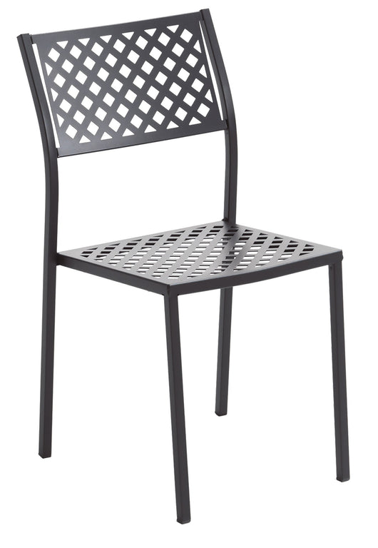 Set 2 Sedie da Giardino 46x58x84 cm in Acciaio RD Italia Lola Antracite