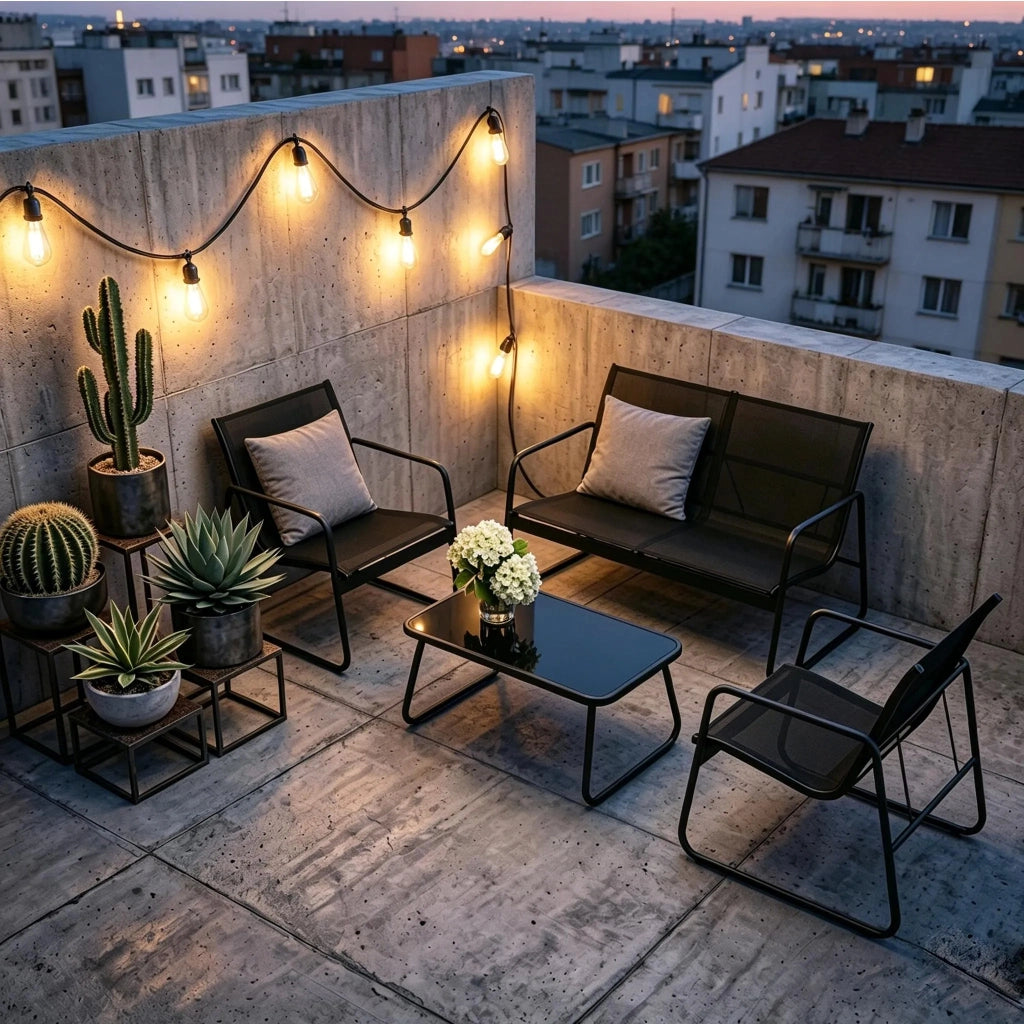 Set da giardino in alluminio gardenia antracite