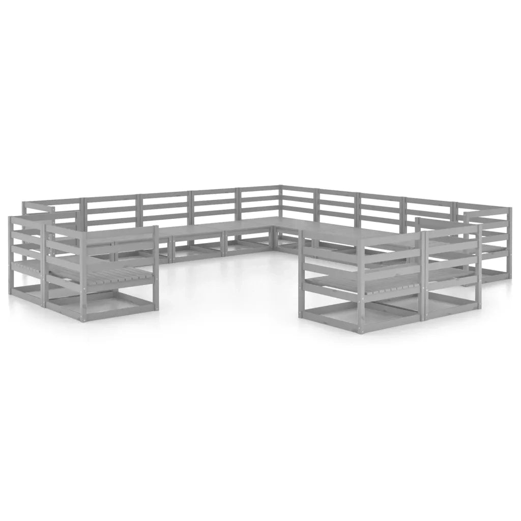 Set Divani da Giardino 13 pz in Legno Massello di Pino 3075966