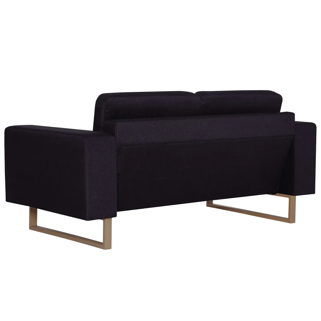 Set Divani 2 pz in Tessuto Nero cod mxl 38608