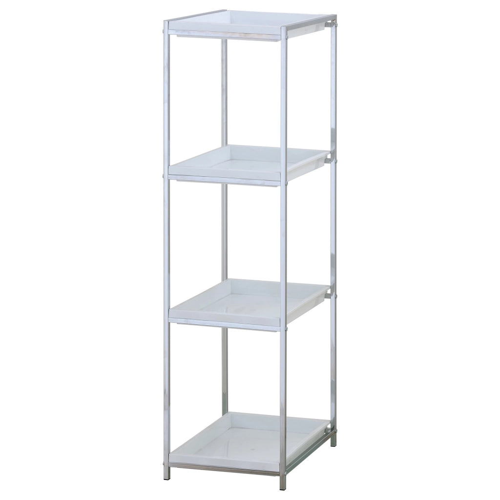 Scaffale in metallo cromato cm. P.38,5  x L.31 x H.115
