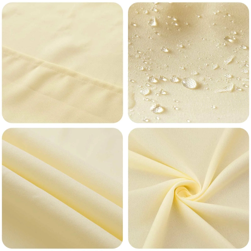 Tovaglia da Tavolo Ovale Bianco Crema 130 x 180 cm Poliestere 42039915