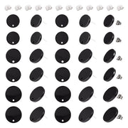 Set di Orecchini 30 pezzi - Chiavi a Tastone con Piastra Ronde - Orecchini in Acciaio Inossidabile - Creazione di Gioielli Artigianali - 3 Dimensioni - Orecchini a Stud
