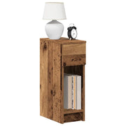 Comodini con Cassetto 2 pz-Set di 2 Tavolino da notte in Legno Antico 20x36x60 cm