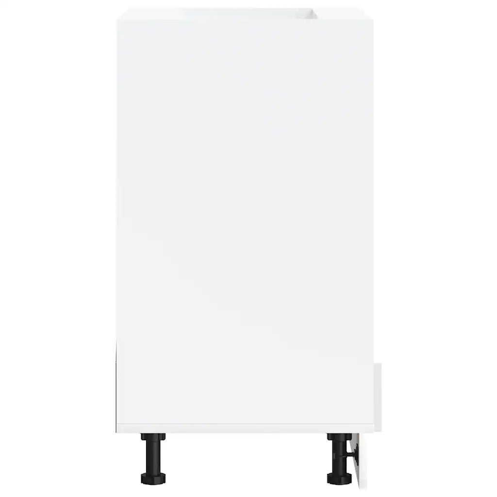 Armadio Forno Lucca Bianco Lucido in Legno Multistrato 853759