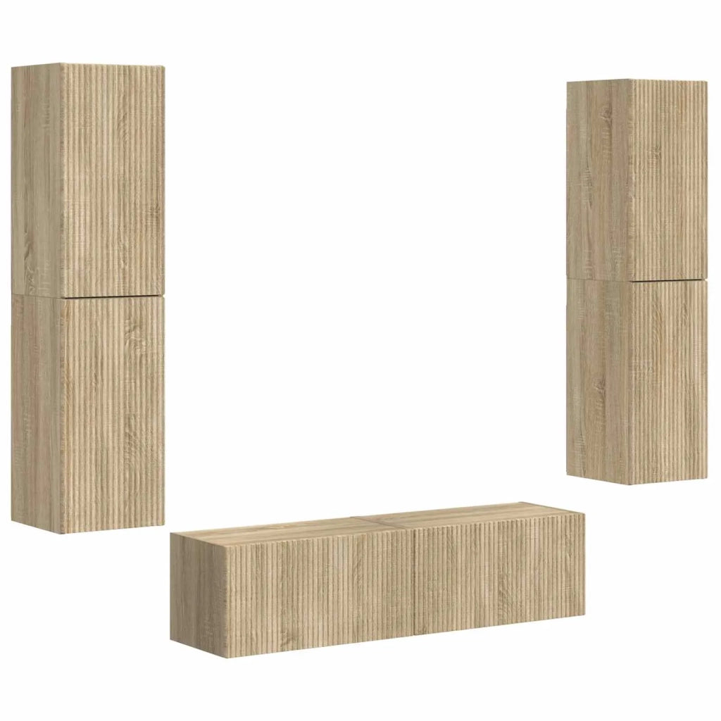 Set mobile TV 6 pcs Rovere Sonoma Legno multistrato
