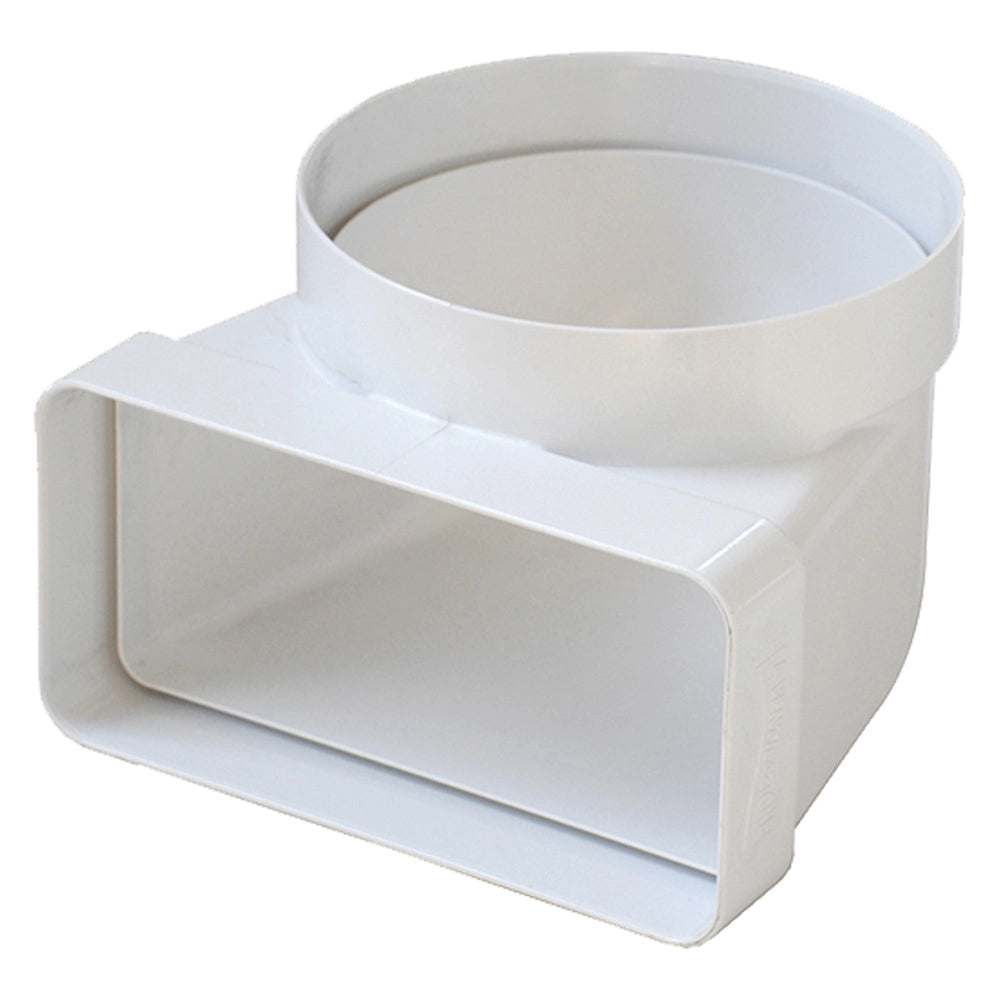 CURVA PER AERAZIONE CANALIZZATA Ø mm. 100 - mm.120x60  - LA VENTILAZIONE