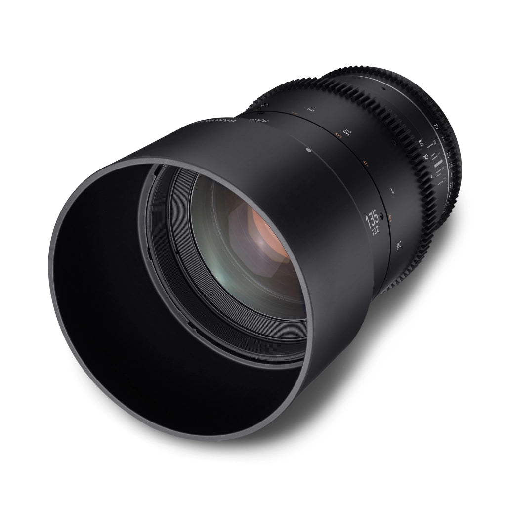 Obiettivo Video Cine Full Frame e APS-C Teleobiettivo MF 135 mm T2,2 VDSLR MK2 – Lunghezza focale fissa compatibile con fotocamera Sony E Mount, messa a fuoco manuale