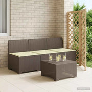 Divano da giardino 3 posti con cuscini in look rattan PP 8011972