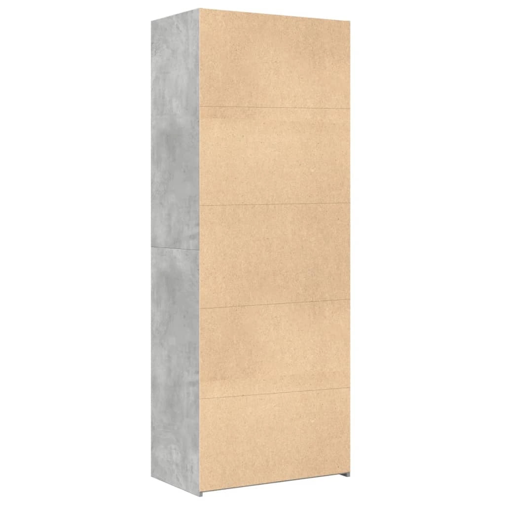 Credenza buffet cassettiera mobile contenitore organizer cucina soggiorno soggiorno alto 70 x 42,5 x 185 cm derivati ​​del legno grigio 02_0034717