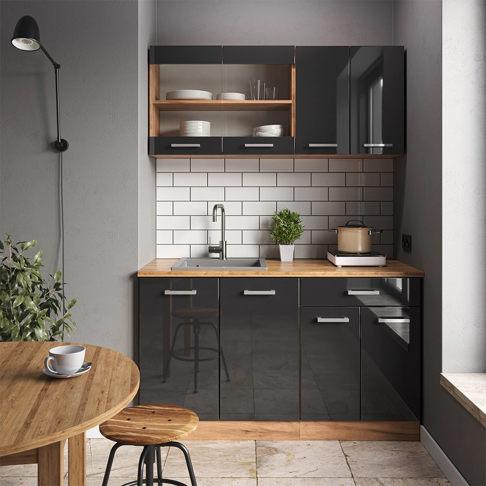 Vicco Frontale cucina Antracite lucido 59.6 x 71.3 cm frontale del mobile per mobile forno a mezza altezza