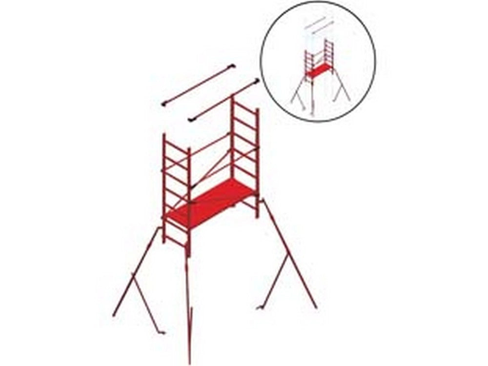 1pz prolunga con stabilizzatori e piano per trabattello "pinna clic" - peso kg. cod:ferx.fer304191