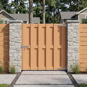 Cancello da giardino 100 x 100 cm WPC e Alluminio Marrone 42039049