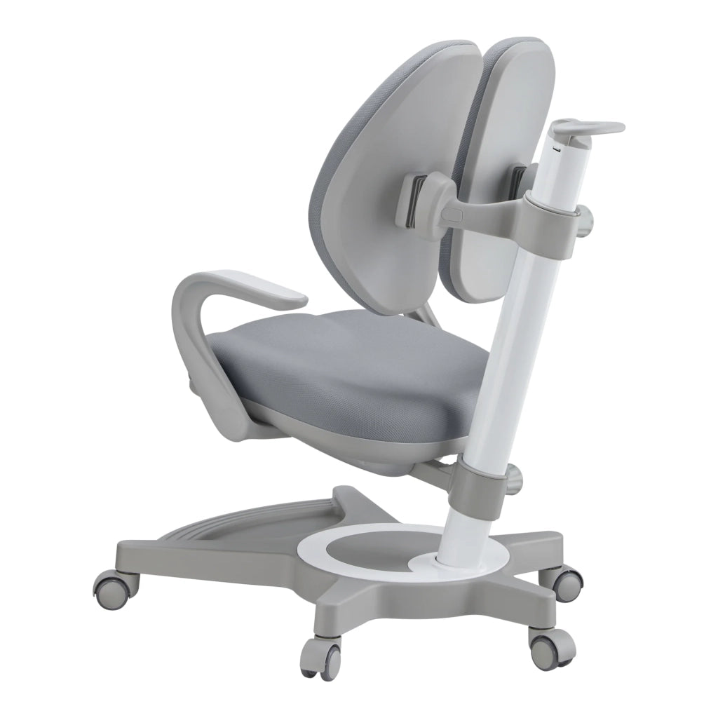 Sedia da ufficio per bambini altezza e schienale regolabili grigio 03_0009196