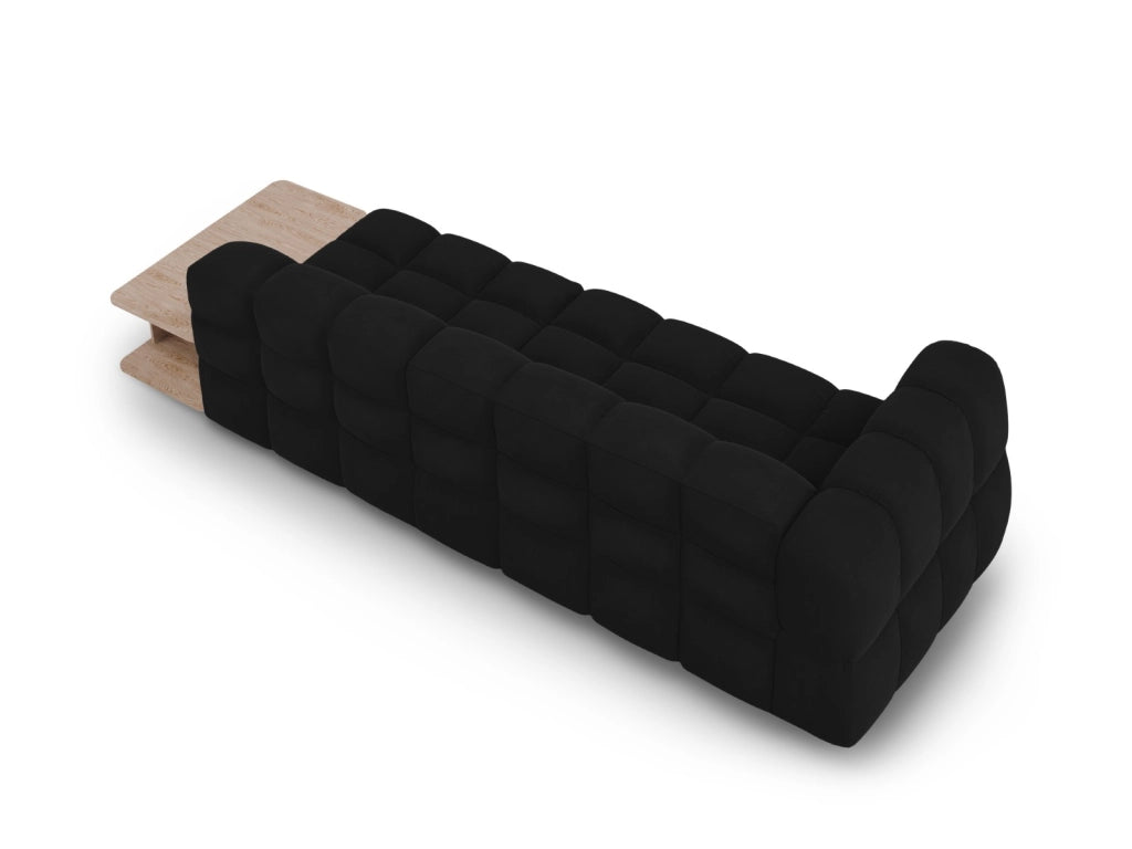 Cosmopolitan Design - Divano modulare destro "Sky" 4 posti in velluto nero 