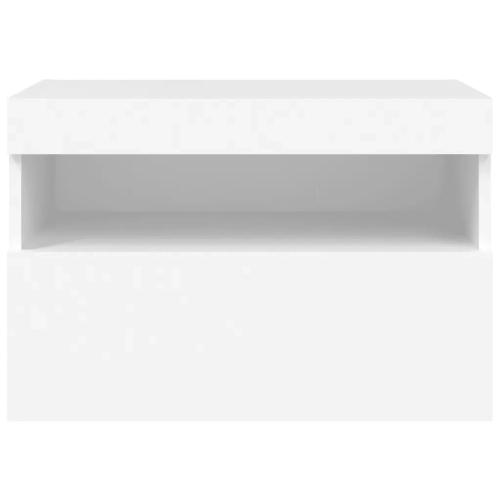 Mobile TV a Parete con Luci LED Bianco 60x30x40 cm
