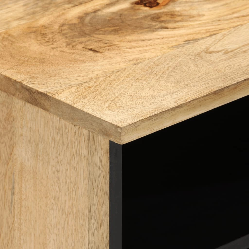Mobile TV multimediale mensola TV credenza TV per sala da pranzo soggiorno camera da letto 100 x 33 x 46 cm legno massello di mango marrone 02_0025459