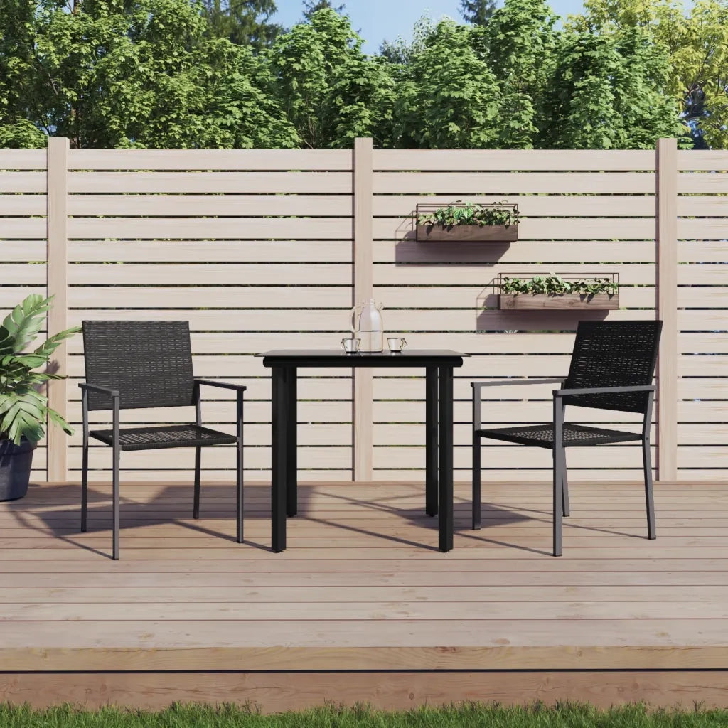Set da Pranzo da Giardino 3 pz in Polyrattan e Acciaiocod mxl 77274