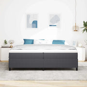 Letto a molle Grigio Scuro 200 x 200 cm Tessuto in Cords 42006988