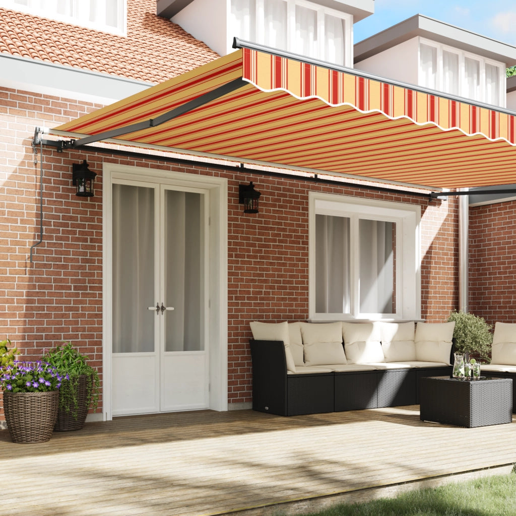 Tenda Retrattile Automatica Gialla e Arancione 500x300 cm